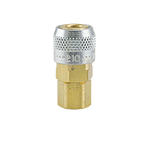 B-3OF3-S Breco by Foster | Quick Disconnect | O Series | 3/8" ARO Interchange Socket | 3/8" Female NPT Thread | Straight | Steel