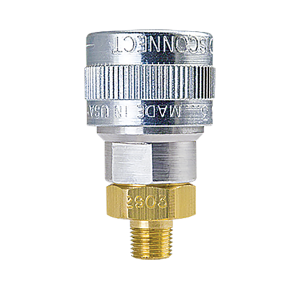 B-2TLM2-S Breco by Foster | TL Series | Twist Lock Quick Disconnect | 1/4" Automatic Socket x 1/4" Male NPT Thread | Straight | Aluminum/Steel/Brass