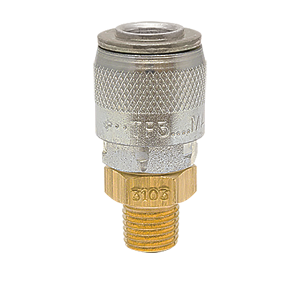 B-2JM3-B Breco by Foster | Quick Disconnect | J Series | 1/4" Automatic Socket | 3/8" Male NPT Thread | Straight | Brass