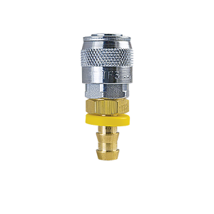 B-2JPS2-B Breco by Foster | Quick Disconnect | J Series | 1/4" Automatic Socket | 1/4" ID | Push-On Hose Stem | Straight | Brass