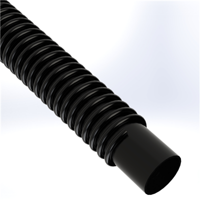 SP-VAC-5.0-100 by Texcel | SIGMA-ULTRAVAC™ Series | Polyurethane Vacuum Hose | 5" Hose ID | 30 PSI | 27 in/Hg Vacuum Rated | Black | 100ft Length