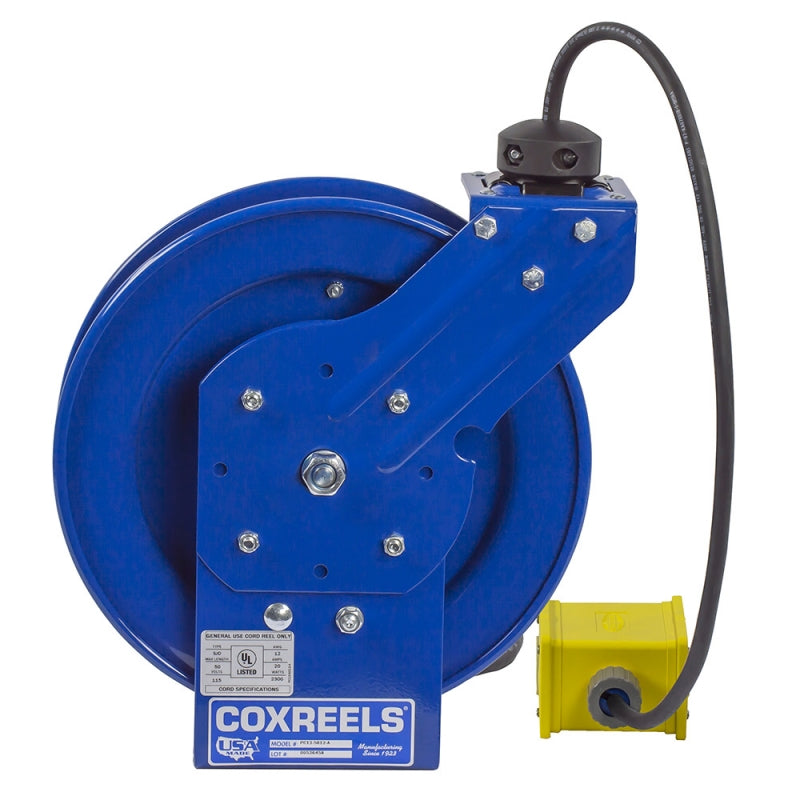PC17-5010-X by Coxreels | PC Series | Spring Driven Power Cord Reel | 10/3 SO Cord, 30A, 115V | Steel | 50ft Cord Included