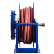 SMP-550 by Coxreels | SP Series | 1,500 PSI Spring Driven Hose Reel | 3/4" Hose ID, 3/4" FNPT Inlet x 3/4" MNPT Hose End | Steel | 50ft Rubber Hose Included