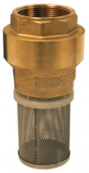 BVFS40 by Dixon Valve | Spring-Loaded Check Valve with Strainer  | 4" Female NPT | Brass & Stainless Steel
