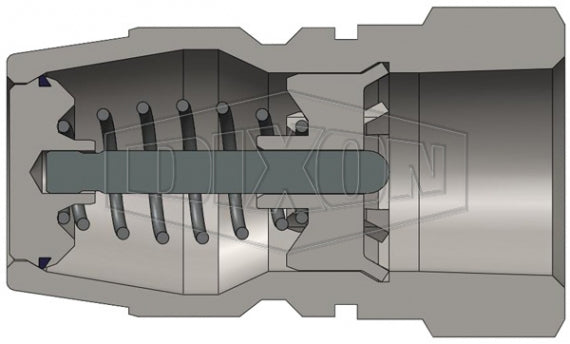 ST16F16 by Dixon Valve | Hydraulic Quick Disconnect Coupling | ST-Series | 2" Female NPTF x 2" Heavy-Duty Flushface | Plug | Steel