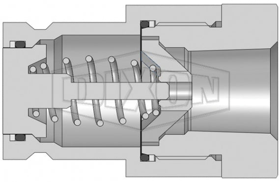 ST8OF8 by Dixon Valve | Hydraulic Quick Disconnect Coupling | ST-Series | 1" Female ORB x 1" Heavy-Duty Flushface | Plug | Steel