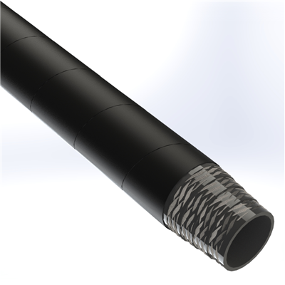 STEAM-2.0-50N by Texcel | TEX-STEAM Series | Wire Braid Steam Hose | 2" Hose ID | 250 PSI | Black | 50ft Length