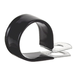 SVW-09 by Foster | Loop Clamp w/ PVC Black Coating | Clamp Diamter: 9/16" | Galvanized Steel