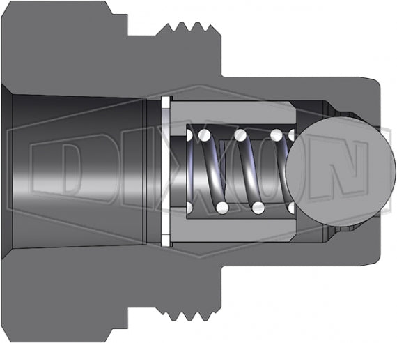 T3F3-SS by Dixon Valve | Hydraulic Quick Disconnect Coupling | T-Series | 3/8" Female NPTF x 3/8" 10K Threaded Ball | Plug | 316 Stainless Steel