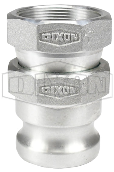 200-A-ALSWIV by Dixon Valve | Swivel Cam & Groove Adapter | Type A | 2" Adapter x 2" Female NPT | Aluminum