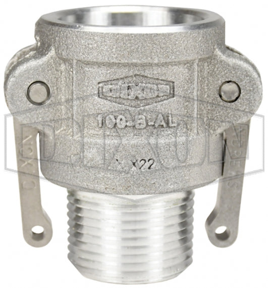 100-B-AL by Dixon Valve | Cam & Groove Coupler | Type B | 1" Coupler x 1" Male NPT | 356T6 Aluminum
