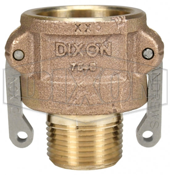 75-B-BR by Dixon Valve | Cam & Groove Coupler | Type B | 3/4" Coupler x 3/4" Male NPT | Brass