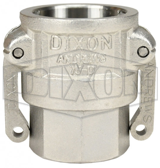 75-D-SS by Dixon Valve | Cam & Groove Coupler | Type D | 3/4" Coupler x 3/4" Female NPT | 316 Stainless Steel