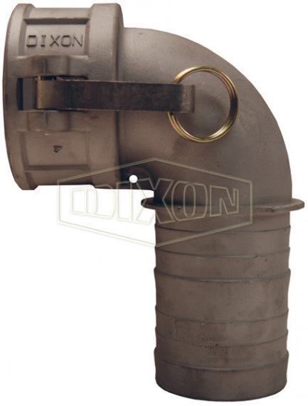 200C-90SS by Dixon Valve | Cam & Groove Coupler | 90° Elbow | Type C | 2" Coupler x 2" Hose Shank | 316 Stainless Steel