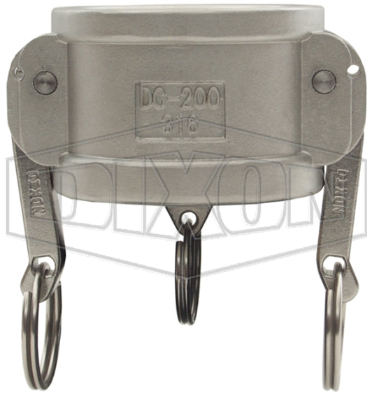 G50-DC-SS by Dixon Valve | Global Cam & Groove Dust Cap | Type DC | 1/2" Body Size | 316 Investment Cast Stainless Steel