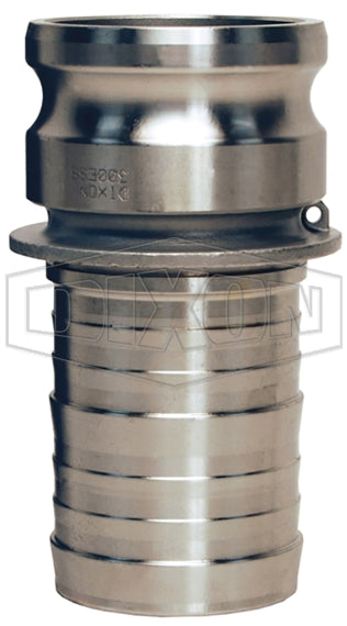 100-E-SS by Dixon Valve | Cam & Groove | Type E | 1" Adapter x 1" Hose Shank |  316 Stainless Steel