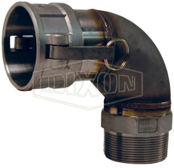 200B-90SS by Dixon Valve | Cam & Groove Coupler | 90° Elbow | Type B | 2" Coupler x 2" Male NPT | 316 Stainless Steel