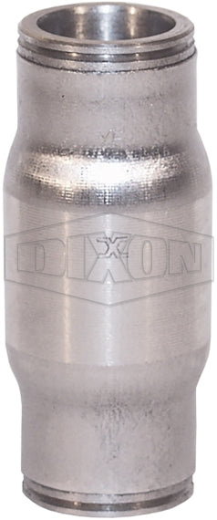 38065600 Legris by Dixon | Stainless Steel Push-In Fitting | Union | 1/4" Tube OD