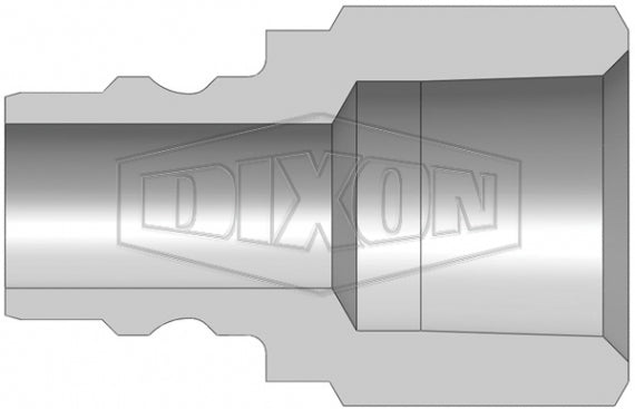 V4BF4-E by Dixon Valve | Hydraulic Quick Disconnect Coupling | V-Series | 1/2" Female BSPP x 1/2" MIL-C-51234 Unvalved | Plug | Steel