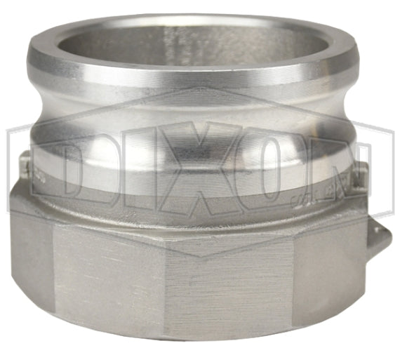 L400-A-AL by Dixon Valve | Vent-Lock® Safety Cam & Groove Adapter | Type A | 4" Adapter x 4" Female NPT | Aluminum