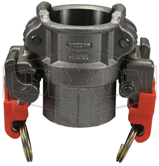 RLD100EZ by Dixon Valve | Vent-Lock® Safety Cam & Groove Coupler | Type D | 1" Coupler x 1" Female NPT | 316 Stainless Steel