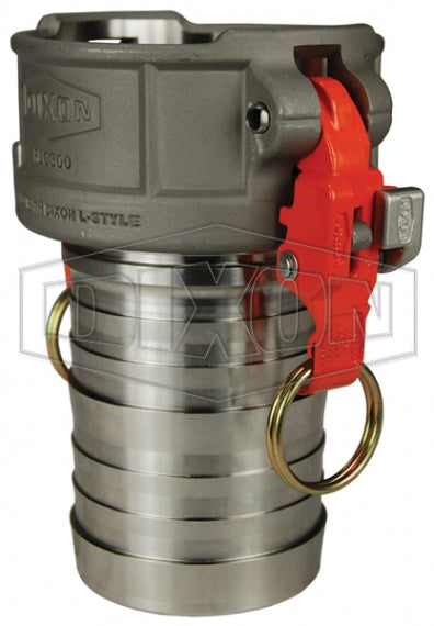 RLC150EZ by Dixon Valve | EZ Boss-Lock Vent-Lock® Safety Cam & Groove Coupler | Type C | 1-1/2" Coupler x 1-1/2" Hose Shank | 316 Stainless Steel