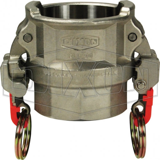 RLD300EZ by Dixon Valve | Vent-Lock® Safety Cam & Groove Coupler | Type D | 3" Coupler x 3" Female NPT | 316 Stainless Steel