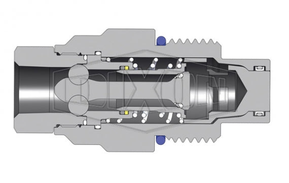 VEP3OF4 by Dixon Valve | Hydraulic Quick Disconnect Coupling | VEP-Series | 1/2" Female ORB x 3/8" Body Size | Plug | Steel