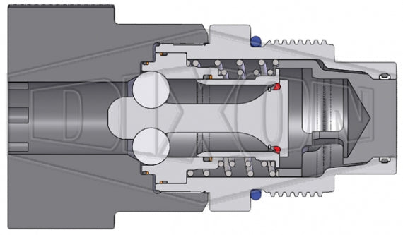 VEP6FP6 by Dixon Valve | Hydraulic Quick Disconnect Coupling | VEP-Series | 3/4" Code 62 Flange Pad x 3/4" Body Size | Plug | Steel