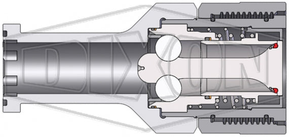 6VEPFH6 by Dixon Valve | Hydraulic Quick Disconnect Coupling | VEP-Series | 3/4" Code 62 Flange Head x 3/4" Body Size | Socket | Nitrile Seal | Steel