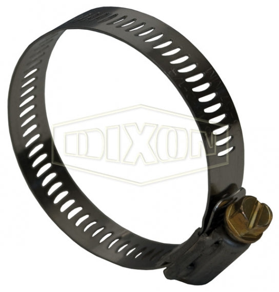 HS44 by Dixon Valve | Style HS | Worm Gear Clamp | 1/2" Band Width | Hose OD Range: from 2-5/16" to 3-1/4" | SAE 300 Stainless Steel Band | Zinc-Plated Steel Screw