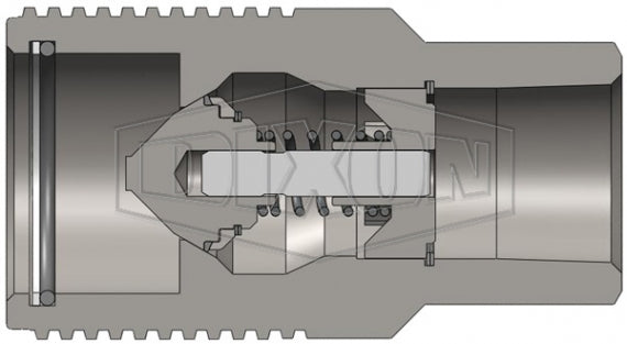 WS16OF16 by Dixon Valve | Hydraulic Quick Disconnect Coupling | WS-Series | 2" Female ORB x 2" Heavy-Duty Wingstyle | Plug | Steel