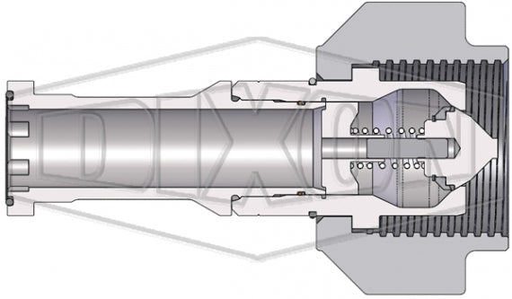 16WSFH16 by Dixon Valve | Hydraulic Quick Disconnect Coupling | WS-Series | 2" Code 62 Flange x 2" Heavy-Duty Wingstyle | Socket | Steel