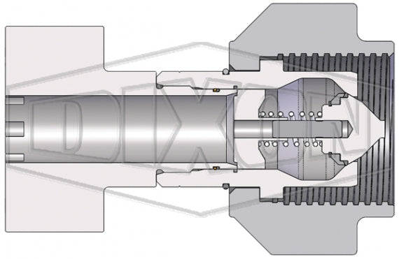 8WSFP8 by Dixon Valve | Hydraulic Quick Disconnect Coupling | WS-Series | 1" Code 62 Flange Pad x 1" Heavy-Duty Wingstyle | Socket | Steel