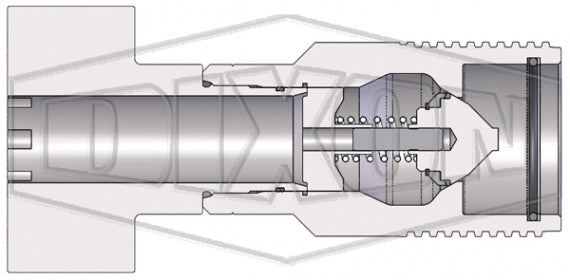 WS16FP16 by Dixon Valve | Hydraulic Quick Disconnect Coupling | WS-Series | 2" Code 62 Flange Pad x 2" Heavy-Duty Wingstyle | Plug | Steel