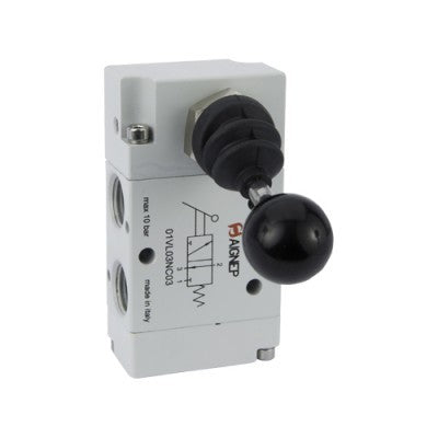 01VL03NC03N AIGNEP | 01V Series | Pneumatic Valve | 3/2 Normally Closed Lever/Spring Return 1/4" NPTF Ports