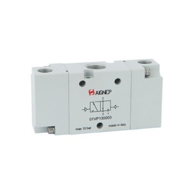 01VP130002N AIGNEP | 01V Control Valves Series | Pneumatic Valve | 3/2 Double Air Pilot 1/8" NPTF Ports