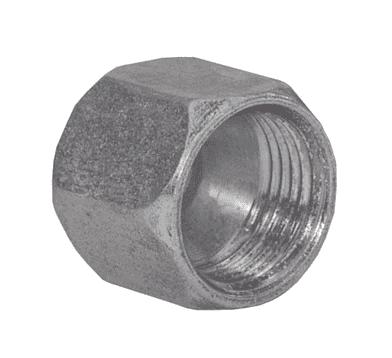 0304C-12 Dixon Zinc Plated Steel JIC Cap - 1-1/16"-12 JIC Cap Nut - 3/4" Tube OD