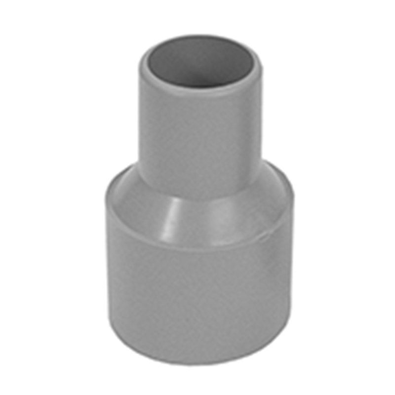 03100400 (DC400) Flexaust Reducer Screw Cuff | Reduces 2" Hose ID to 1.5" Hose ID | Gray