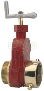 HGV250 Dixon Brass Single Hydrant Gate Valve - 2-1/2" Female NST(NH) x 2-1/2" Male NPSH