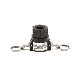 100D Banjo Polypropylene Cam Lever Coupling - Part D - 1" Female Coupler x 1" Female NPT - 125 PSI - Gasket: EPDM (Pack of 10)