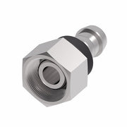 07.001-13-8 Aeroquip by Danfoss | Metric Female 24° Swivel DIN 3901/3902 Socketless Reusable Hose Fitting | L13 Female DKO/DIN x -08 Push-On Hose Barb | Steel