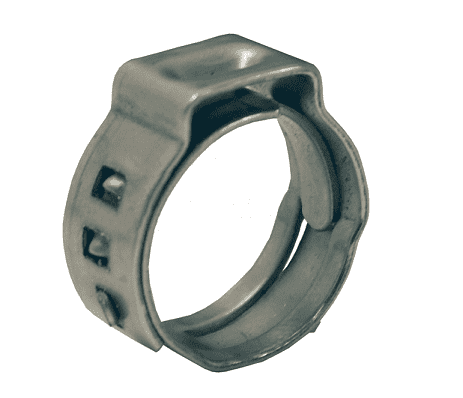 1021 Dixon Stepless Ear Clamps - 304 Stainless Steel - 3/4" Nominal Size - Range: .654" Closed to .779" Open (Pack of 100)