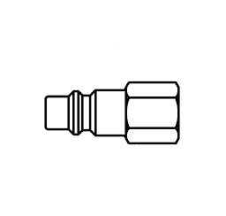 1G2 Eaton 100 Series Male Plug - 1/4-18 Female NPTF End Connection Pneumatic Quick Disconnect Coupling - Buna-N Seal - Brass