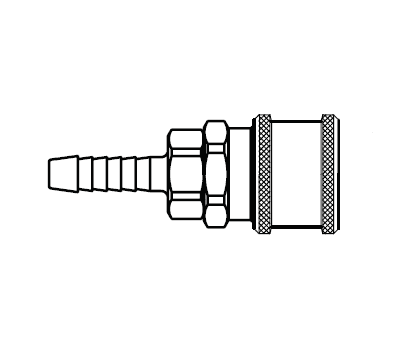 110E Eaton 100 Series Female Socket 1/4 Hose Stem End Connection Pneumatic Quick Disconnect Coupling - Buna-N Seal - Brass