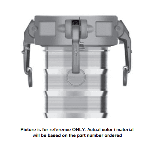 1400360H (60CHD) by PT-Coupling | Heavy Duty 6" Coupler x 6" Hose Shank | 316 Stainless Steel | Buna-N Seal