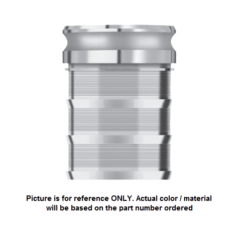 1400560H (60EHD) by PT-Coupling | Heavy Duty 6" Adapter x 6" Hose Shank | 316 Stainless Steel | Buna-N Seal