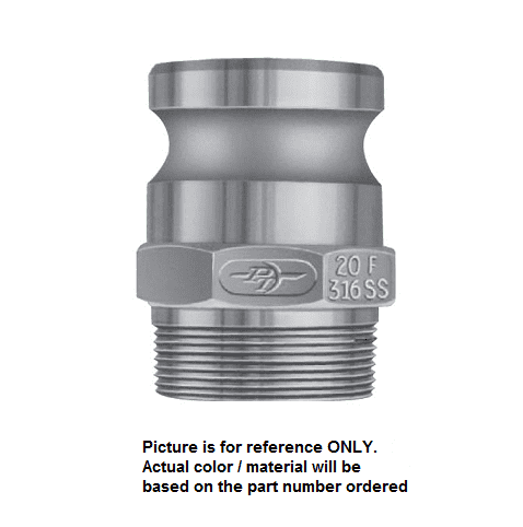 60403025 (30X25FFH) by PT-Coupling | Reducing 3" Adapter x 2-1/2" Male Fire Hose (NH) Thread | Aluminum
