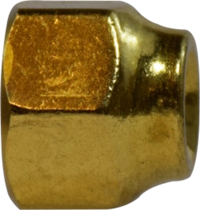 10054 (10-054) Midland SAE 45° Flare Fitting - Forged Reducing Nut - 1/2" Female SAE 45° Flare x 3/8" Hose OD - Brass