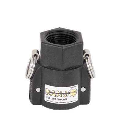 100DB Banjo Polypropylene Cam Lever Coupling - Part D - 1" Female Coupling x 1" Female Thread - British Standard Pipe